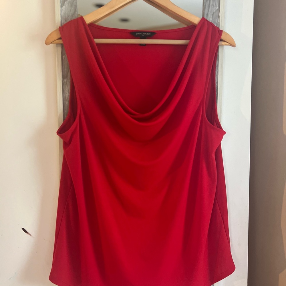 Banana Republic Red Relaxed Tank Top